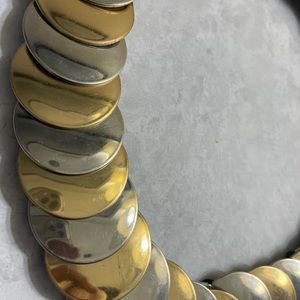 Vintage silver and gold elastic belt